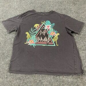 Def‎ Leppard T Shirt Adult Small Gray Short Sleeve Bludgeon Riffola Oversized